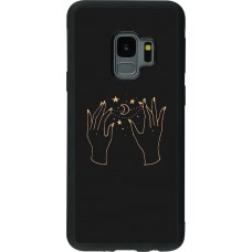 Coque Samsung Galaxy S9 - Silicone rigide noir Grey magic hands