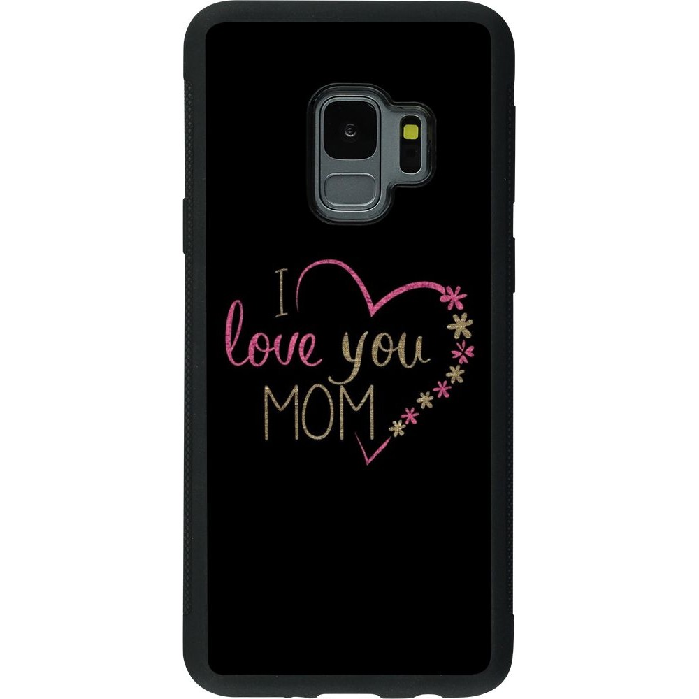 Coque Samsung Galaxy S9 - Silicone rigide noir I love you Mom