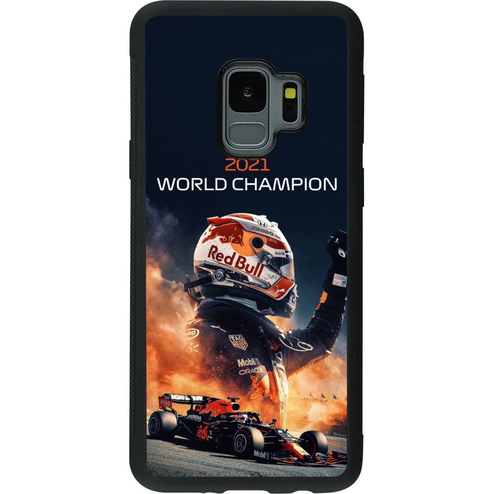 Coque Samsung Galaxy S9 - Silicone rigide noir Max Verstappen 2021 World Champion