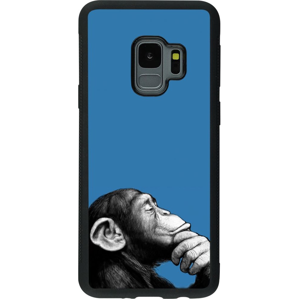 Coque Samsung Galaxy S9 - Silicone rigide noir Monkey Pop Art