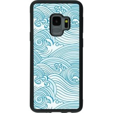 Hülle Samsung Galaxy S9 - Silikon schwarz Ocean Waves