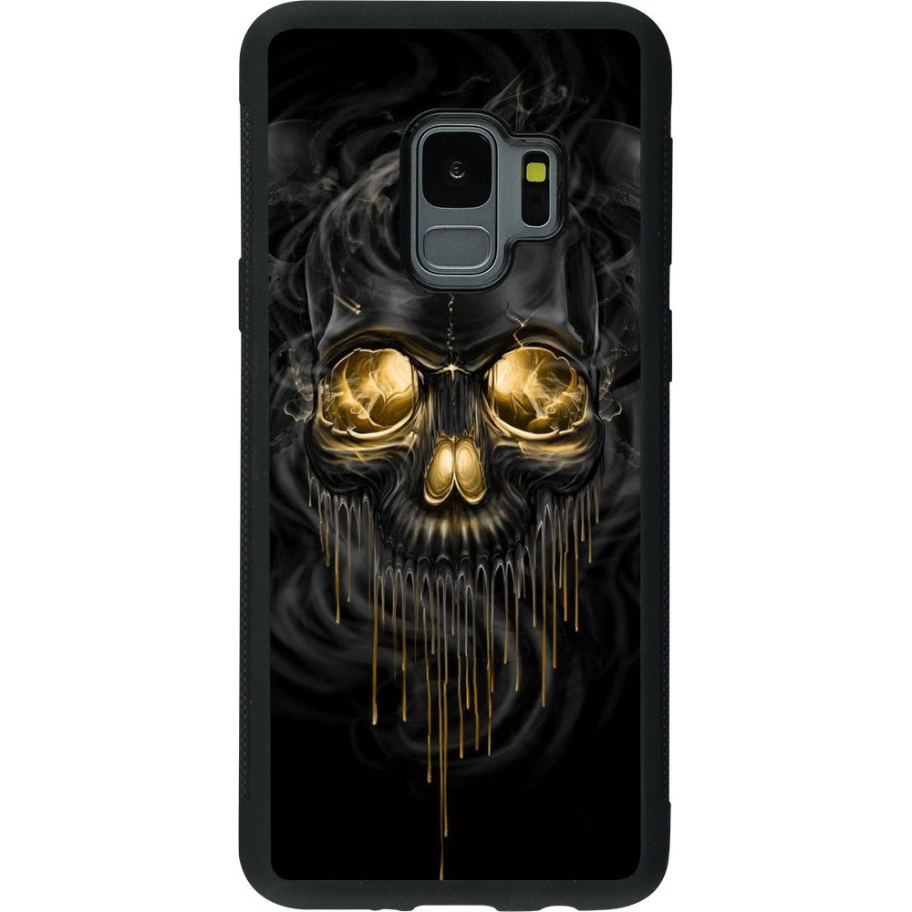 Hülle Samsung Galaxy S9 - Silikon schwarz Skull 02