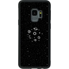 Coque Samsung Galaxy S9 - Silicone rigide noir Space Doodle