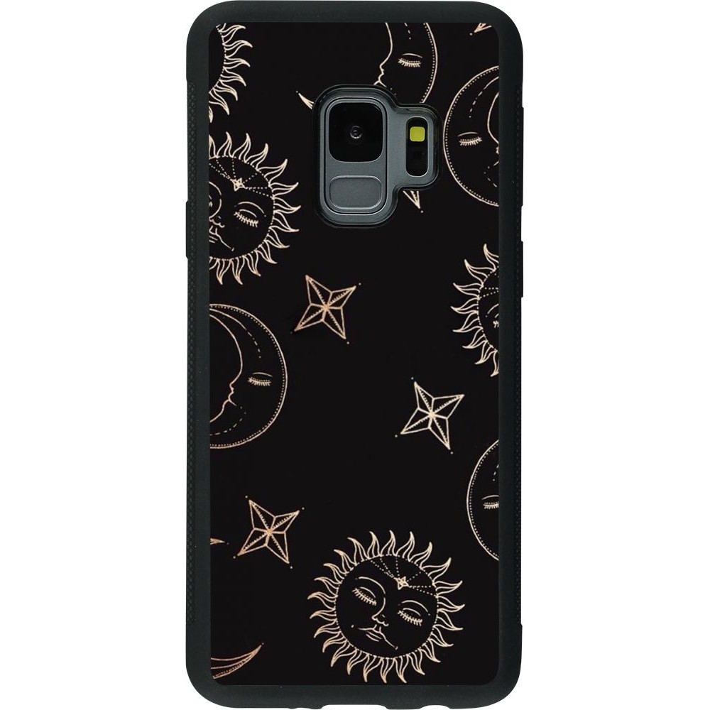 Hülle Samsung Galaxy S9 - Silikon schwarz Suns and Moons