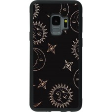 Coque Samsung Galaxy S9 - Silicone rigide noir Suns and Moons