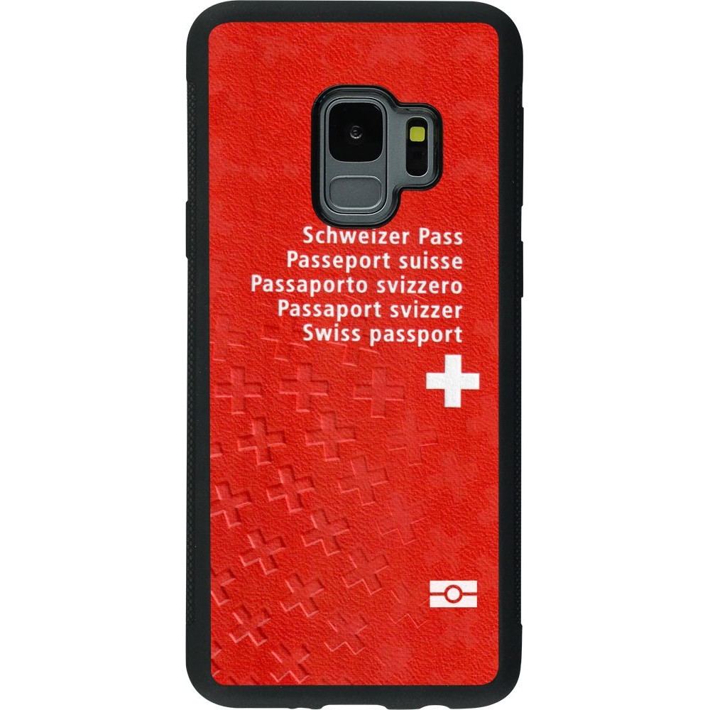 Coque Samsung Galaxy S9 - Silicone rigide noir Swiss Passport