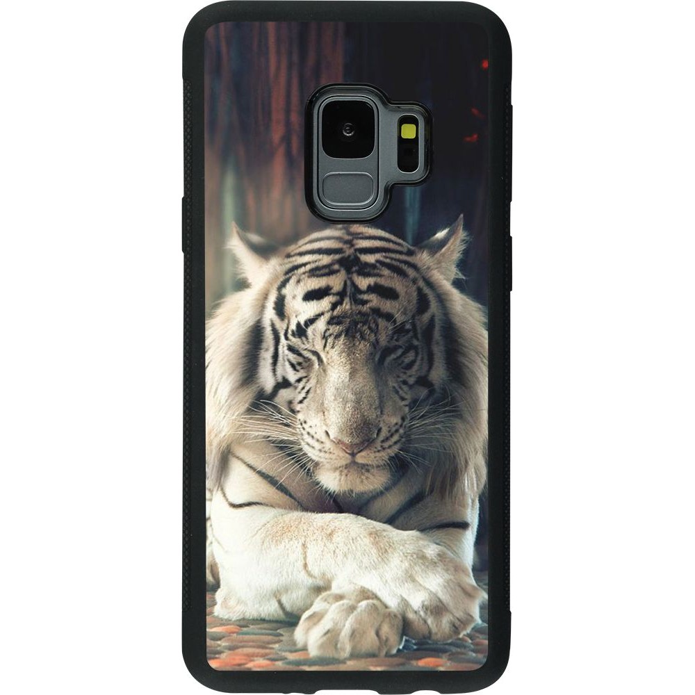 Coque Samsung Galaxy S9 - Silicone rigide noir Zen Tiger