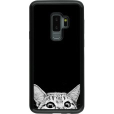 Hülle Samsung Galaxy S9+ - Hybrid Armor schwarz Cat Looking Up Black