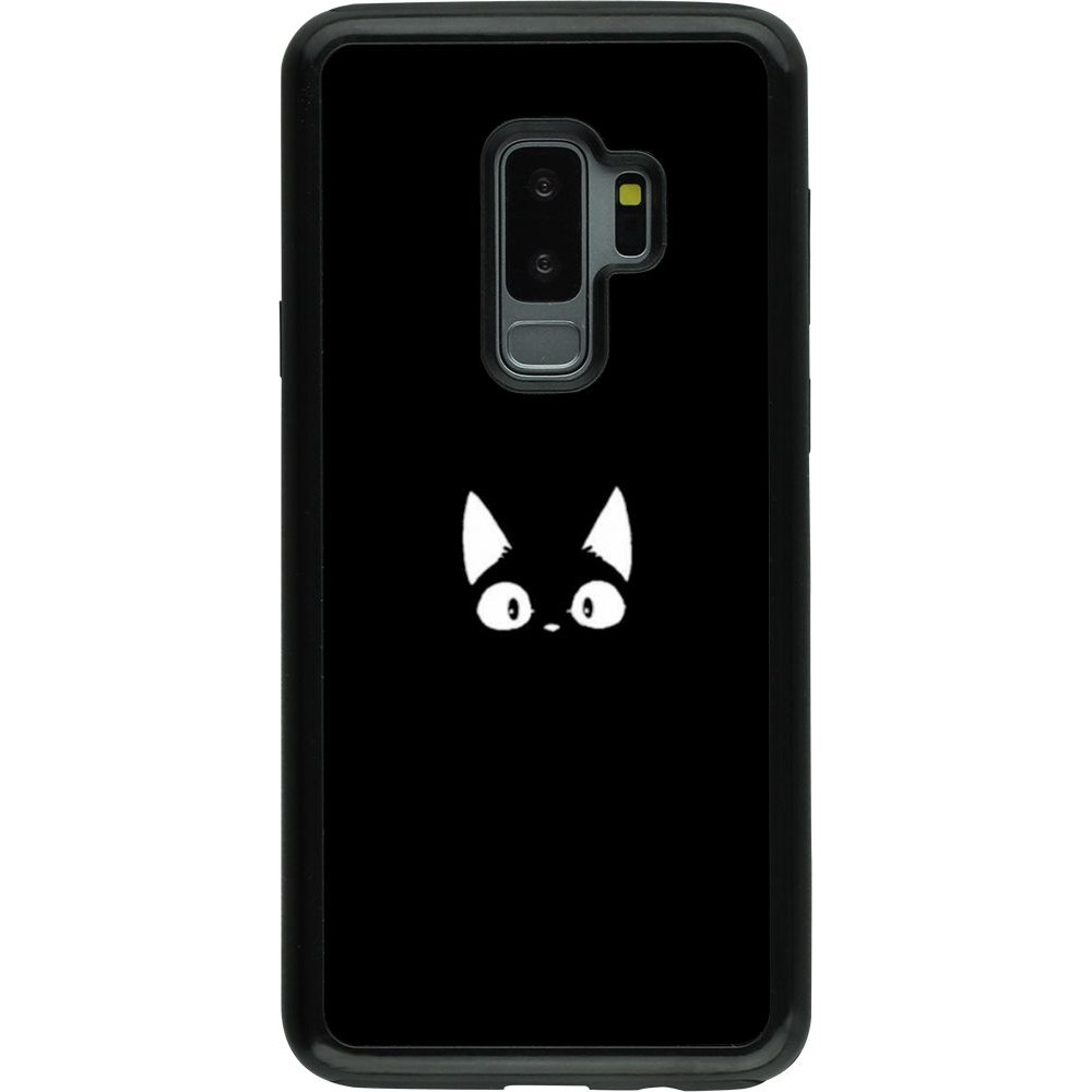 Coque Samsung Galaxy S9+ - Hybrid Armor noir Funny cat on black