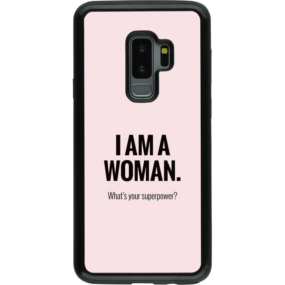 Coque Samsung Galaxy S9+ - Hybrid Armor noir I am a woman