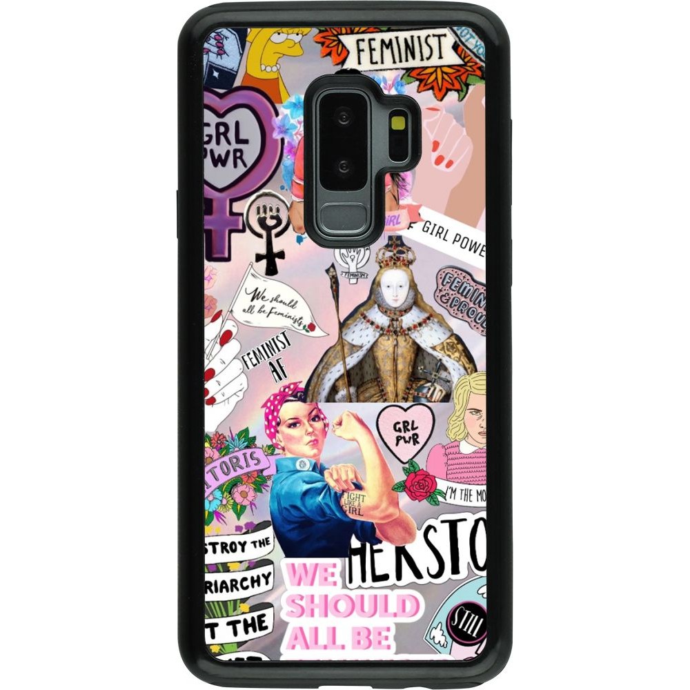 Hülle Samsung Galaxy S9+ - Hybrid Armor schwarz Girl Power Collage