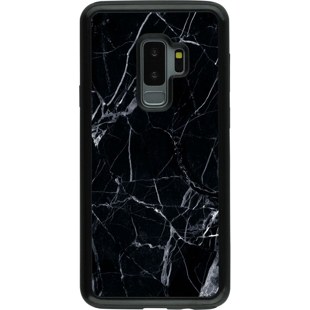 Hülle Samsung Galaxy S9+ - Hybrid Armor schwarz Marble Black 01