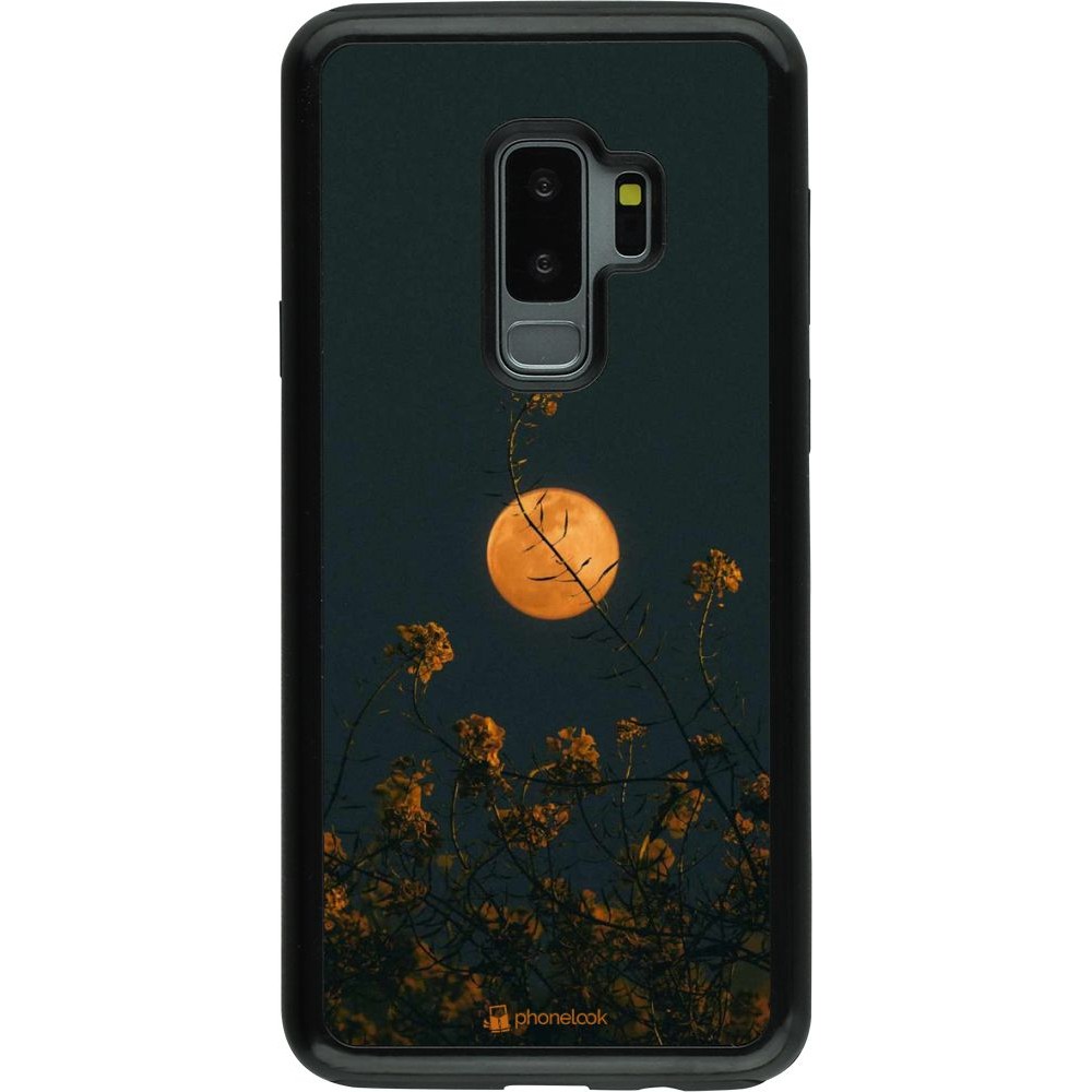 Hülle Samsung Galaxy S9+ - Hybrid Armor schwarz Moon Flowers