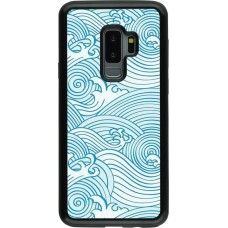 Coque Samsung Galaxy S9+ - Hybrid Armor noir Ocean Waves