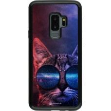 Hülle Samsung Galaxy S9+ - Hybrid Armor schwarz Red Blue Cat Glasses