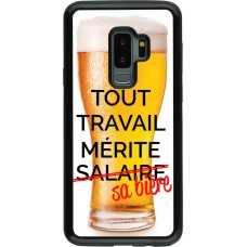 Coque Samsung Galaxy S9+ - Hybrid Armor noir Tout travail mérite sa bière
