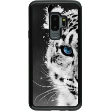 Coque Samsung Galaxy S9+ - Hybrid Armor noir White tiger blue eye