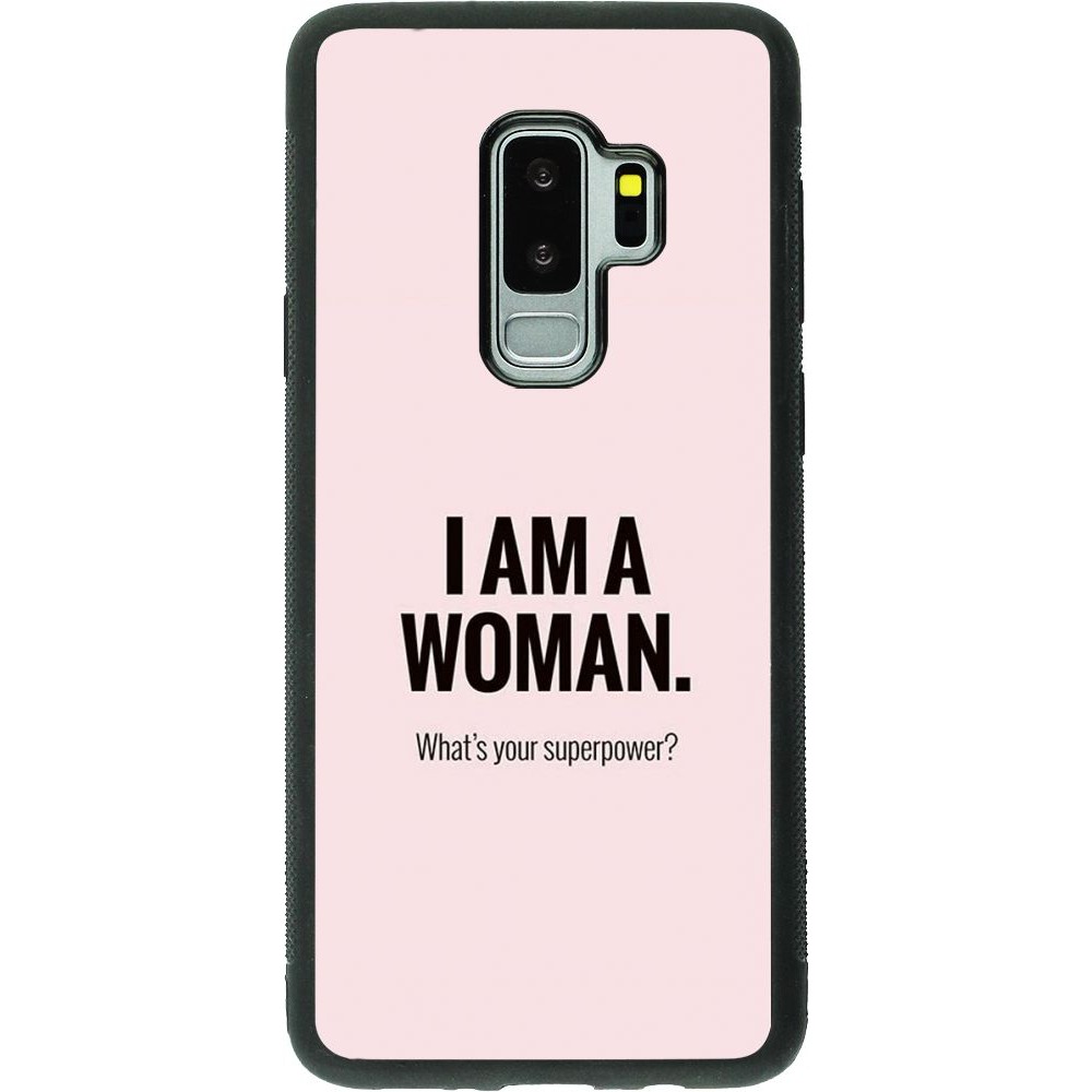 Hülle Samsung Galaxy S9+ - Silikon schwarz I am a woman