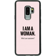 Hülle Samsung Galaxy S9+ - Silikon schwarz I am a woman