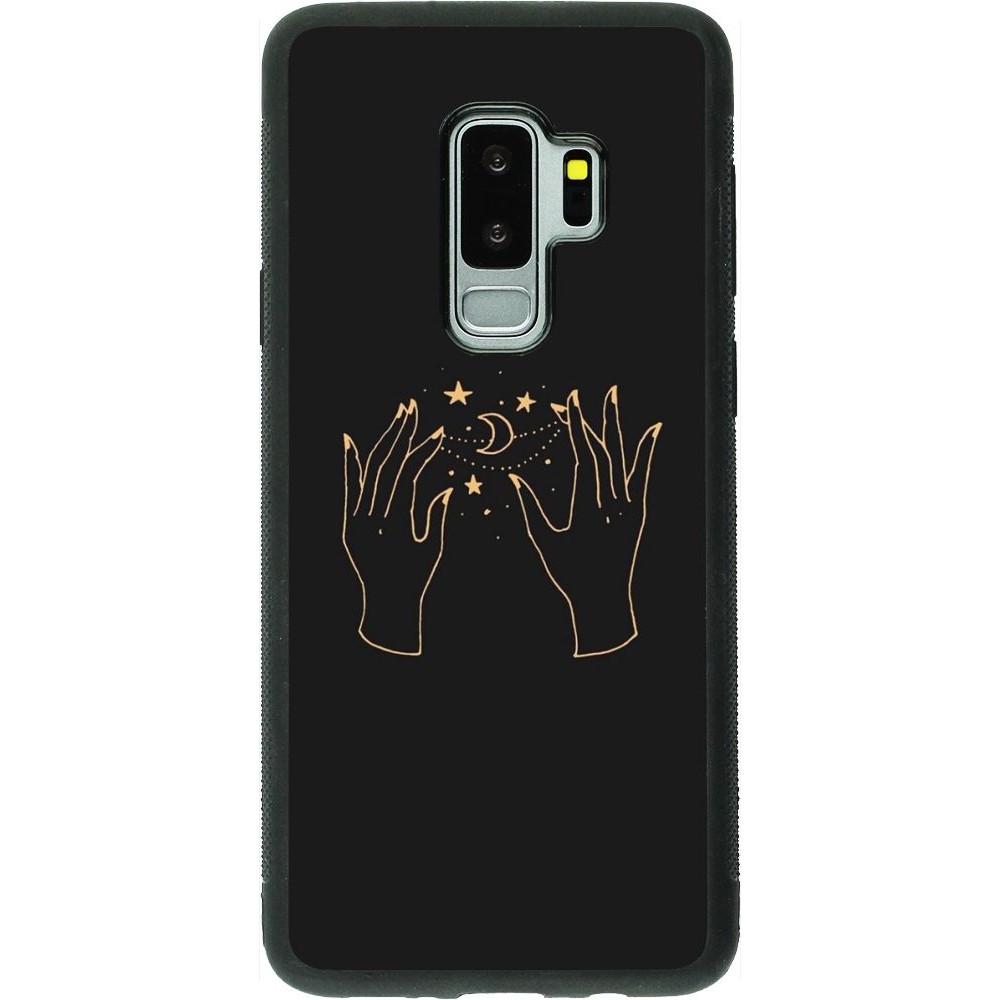 Hülle Samsung Galaxy S9+ - Silikon schwarz Grey magic hands