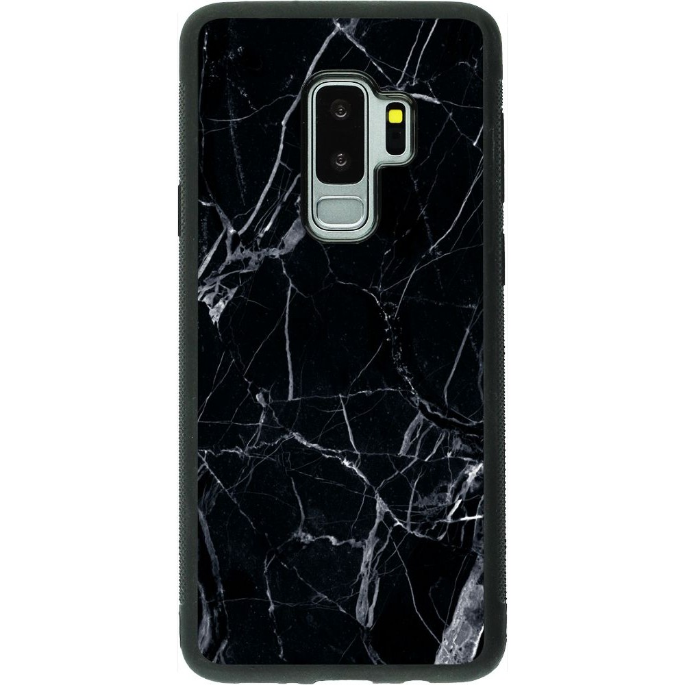 Hülle Samsung Galaxy S9+ - Silikon schwarz Marble Black 01
