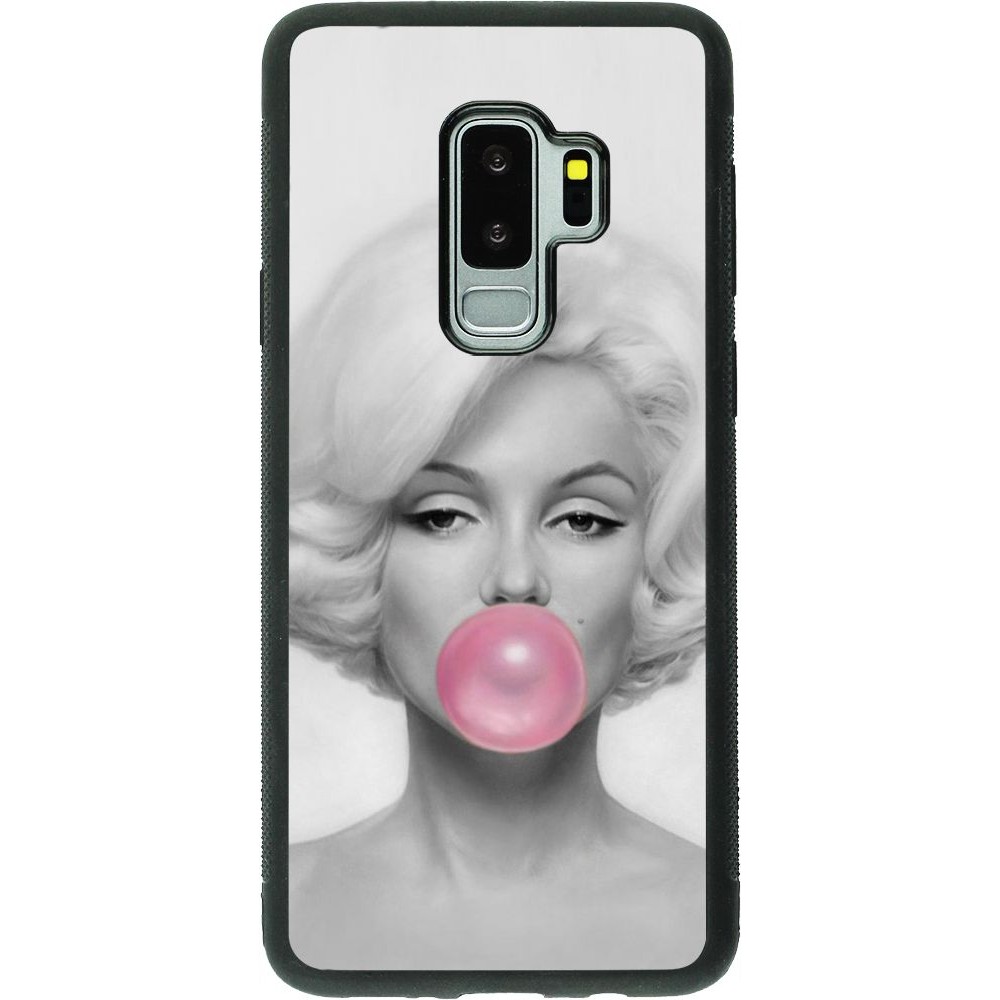 Hülle Samsung Galaxy S9+ - Silikon schwarz Marilyn Bubble