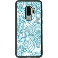 Coque Samsung Galaxy S9+ - Silicone rigide noir Ocean Waves