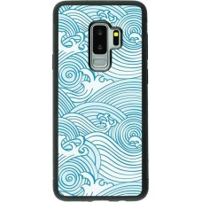 Hülle Samsung Galaxy S9+ - Silikon schwarz Ocean Waves