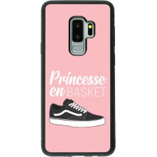 Coque Samsung Galaxy S9+ - Silicone rigide noir princesse en basket