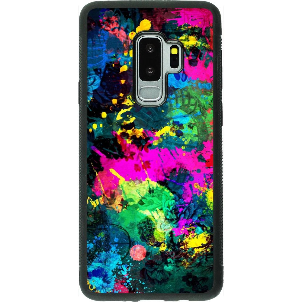 Hülle Samsung Galaxy S9+ - Silikon schwarz splash paint