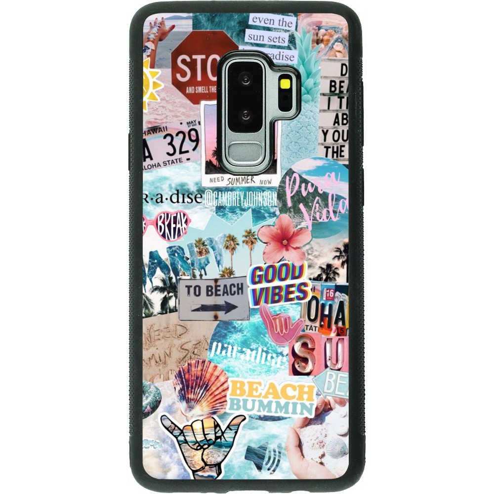 Hülle Samsung Galaxy S9+ - Silikon schwarz Summer 20 collage
