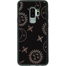Hülle Samsung Galaxy S9+ - Silikon schwarz Suns and Moons