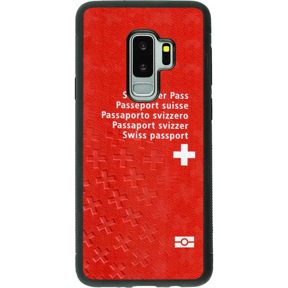Hülle Samsung Galaxy S9+ - Silikon schwarz Swiss Passport