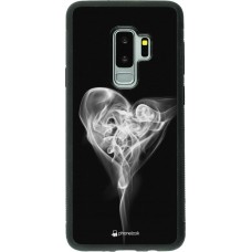 Coque Samsung Galaxy S9+ - Silicone rigide noir Valentine 2022 Black Smoke