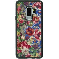 Coque Samsung Galaxy S9+ - Silicone rigide noir Vintage Art Flowers