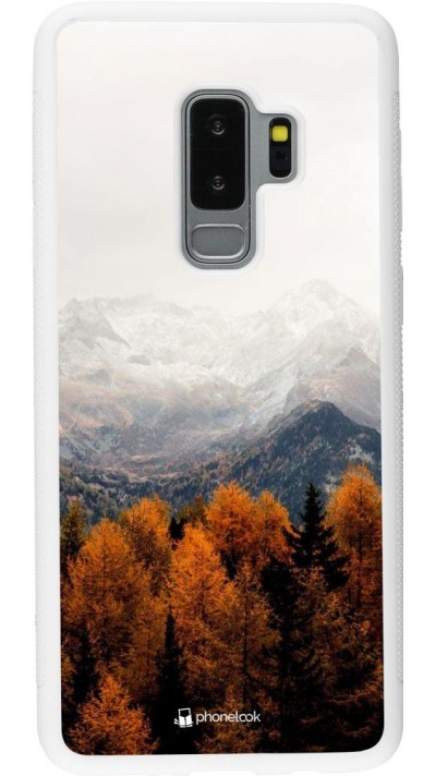 Coque Samsung Galaxy S9+ - Silicone rigide blanc Autumn 21 Forest Mountain