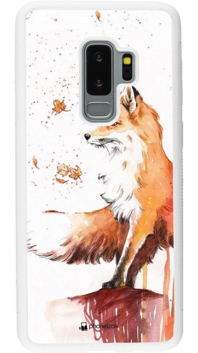 Hülle Samsung Galaxy S9+ - Silikon weiss Autumn 21 Fox