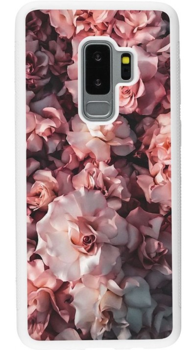 Coque Samsung Galaxy S9+ - Silicone rigide blanc Beautiful Roses