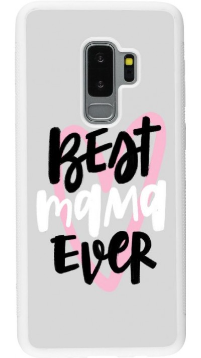 Hülle Samsung Galaxy S9+ - Silikon weiss Best Mom Ever 1
