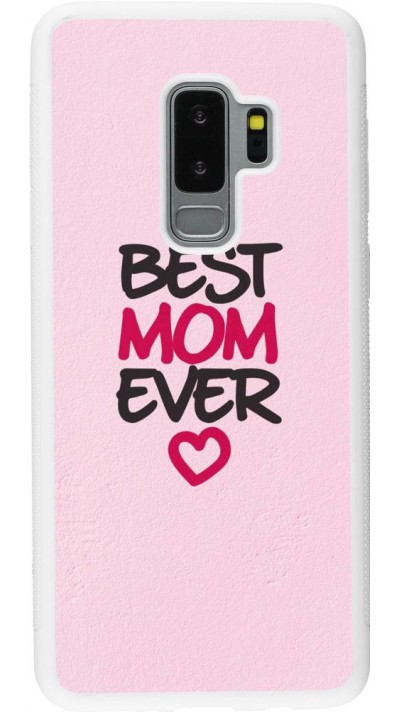 Coque Samsung Galaxy S9+ - Silicone rigide blanc Best Mom Ever 2