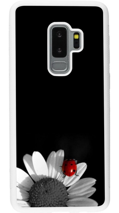 Coque Samsung Galaxy S9+ - Silicone rigide blanc Black and white Cox