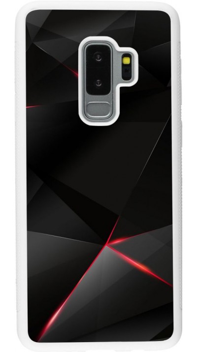 Coque Samsung Galaxy S9+ - Silicone rigide blanc Black Red Lines