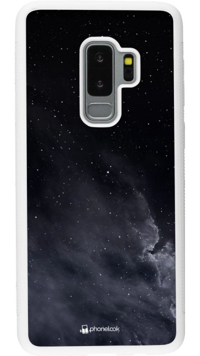 Coque Samsung Galaxy S9+ - Silicone rigide blanc Black Sky Clouds