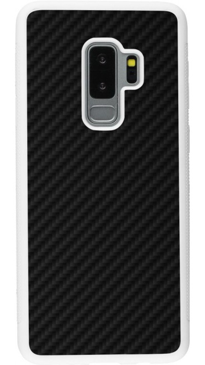 Coque Samsung Galaxy S9+ - Silicone rigide blanc Carbon Basic