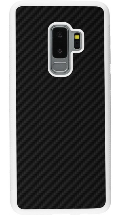 Hülle Samsung Galaxy S9+ - Silikon weiss Carbon Basic