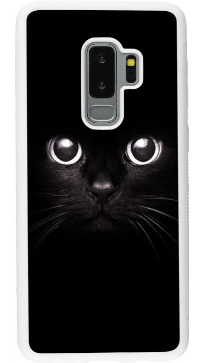 Coque Samsung Galaxy S9+ - Silicone rigide blanc Cat eyes