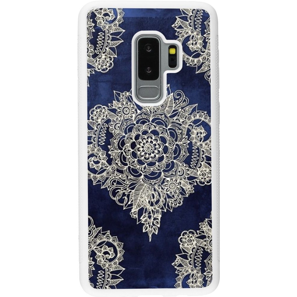 Hülle Samsung Galaxy S9+ - Silikon weiss Cream Flower Moroccan