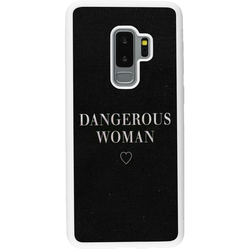 Hülle Samsung Galaxy S9+ - Silikon weiss Dangerous woman