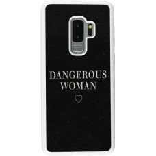 Hülle Samsung Galaxy S9+ - Silikon weiss Dangerous woman