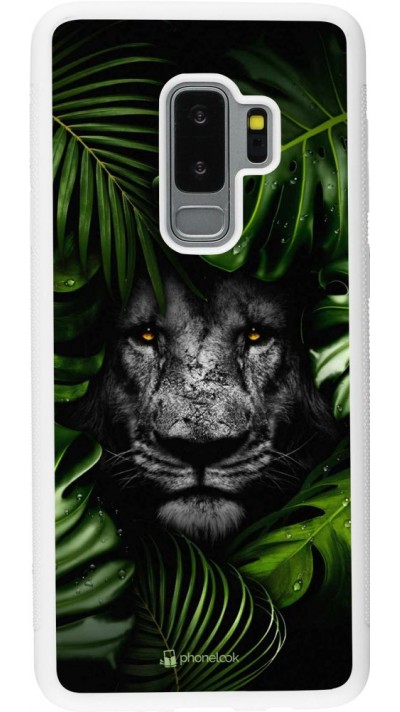 Coque Samsung Galaxy S9+ - Silicone rigide blanc Forest Lion